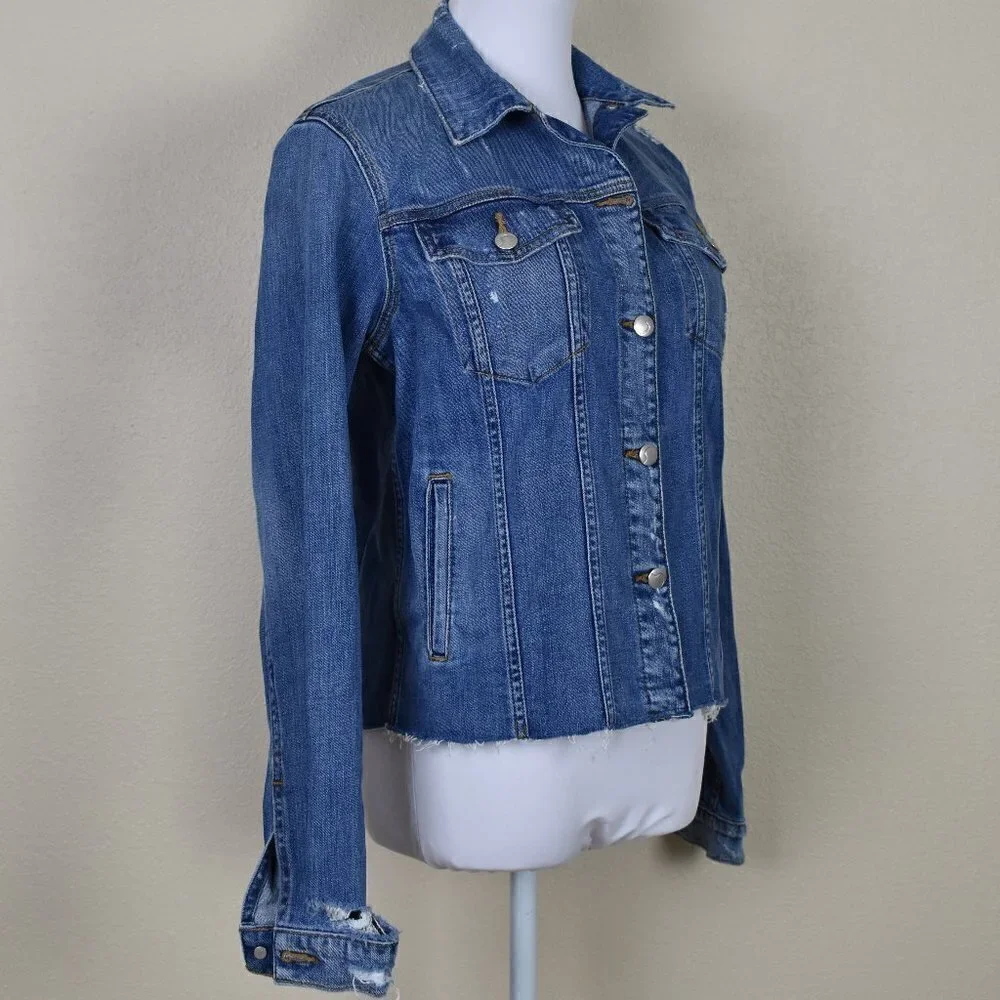 Joe's Jeans Distressed Denim Trucker Jacket